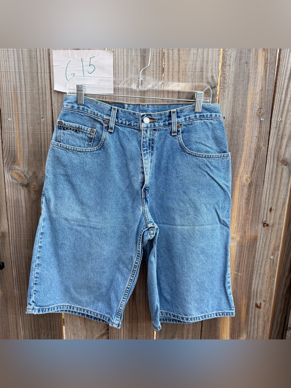 Vintage 1998 Levi's Light Blue baggy Denim Jean Shorts - Men's Size 32
